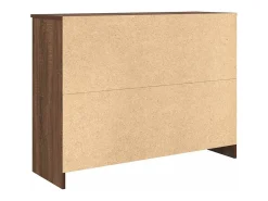 Aparador con cajón roble marrón 101x35x76 cm madera de ingeniería