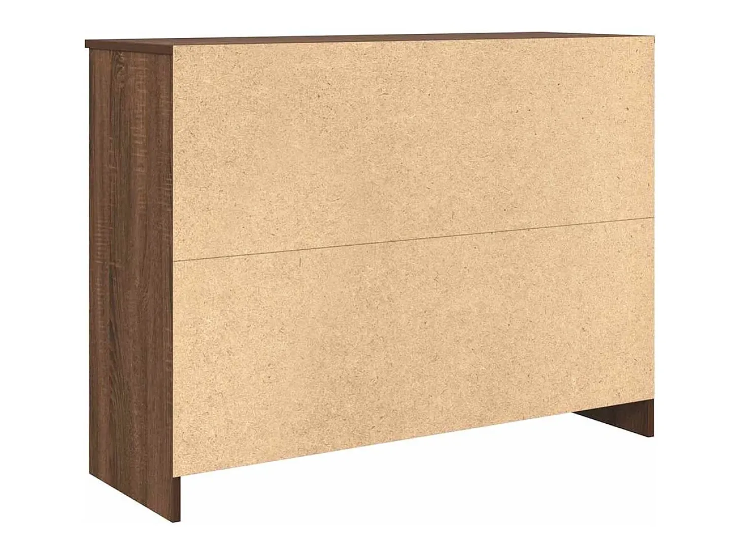 Aparador con cajón roble marrón 101x35x76 cm madera de ingeniería