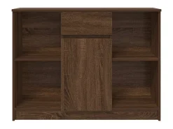 Aparador con cajón roble marrón 101x35x76 cm madera de ingeniería