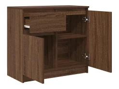 Aparador con cajón roble marrón 71x35x65 cm madera de ingeniería