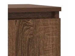 Aparador con cajón roble marrón 71x35x65 cm madera de ingeniería