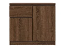 Aparador con cajón roble marrón 71x35x65 cm madera de ingeniería