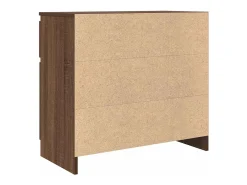 Aparador con cajón roble marrón 71x35x65 cm madera de ingeniería