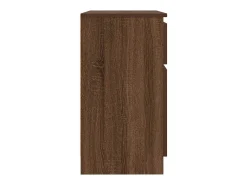 Aparador con cajón roble marrón 71x35x65 cm madera de ingeniería