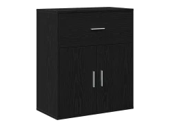 Aparador con cajón Roble negro 60 x 31 x 70 cm Madera de ingeniería