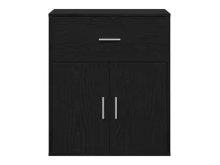 Aparador con cajón Roble negro 60 x 31 x 70 cm Madera de ingeniería