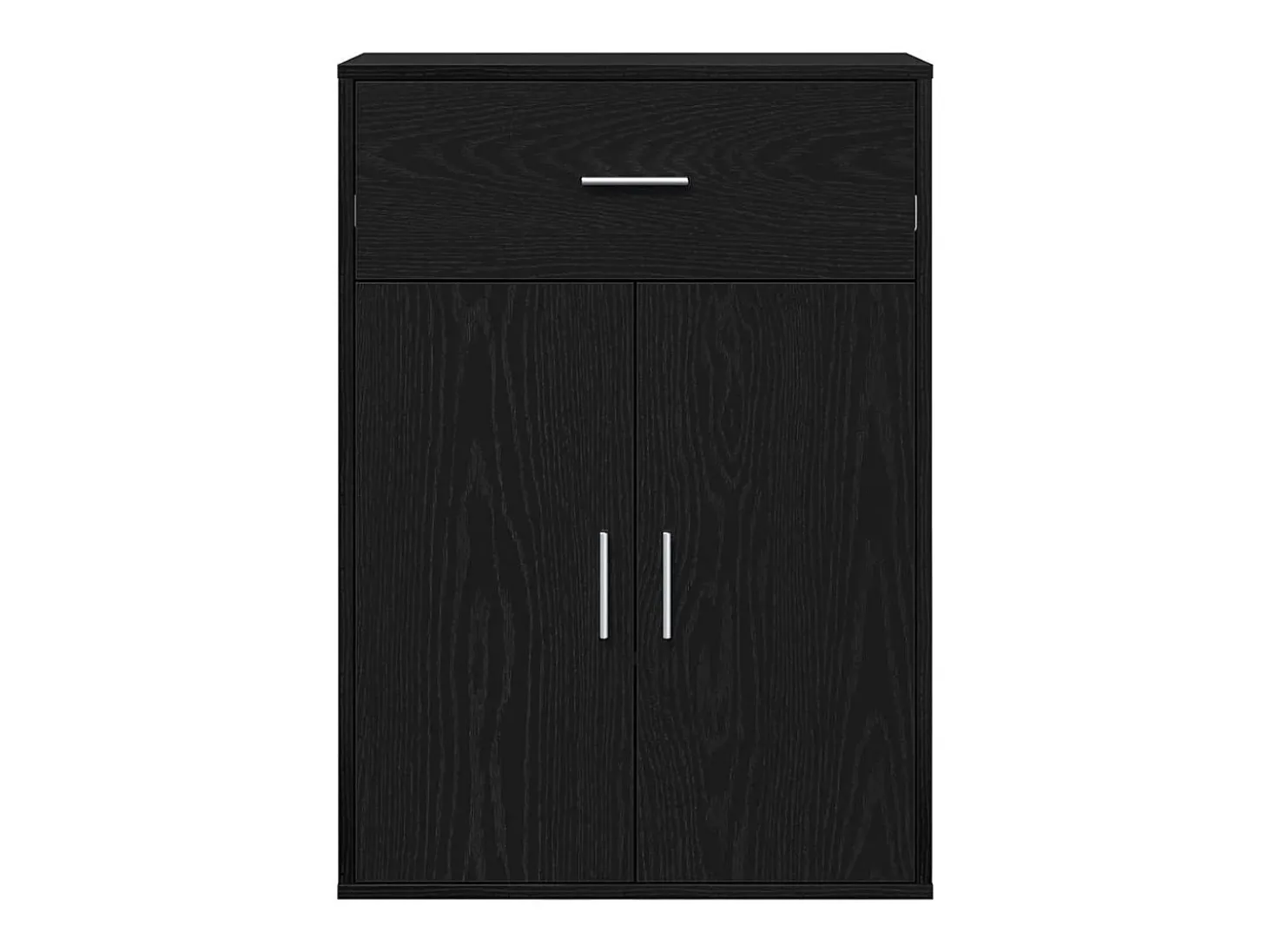 Aparador con cajón Roble negro 79 x 38 x 80 cm Madera de ingeniería