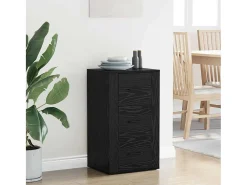 Aparador con cajón Roble negro 40 x 33 x 70 cm Madera de ingeniería