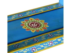 Aparador con cajones madera de mango turquesa pintado a mano