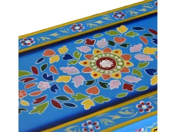 Aparador con cajones madera de mango turquesa pintado a mano