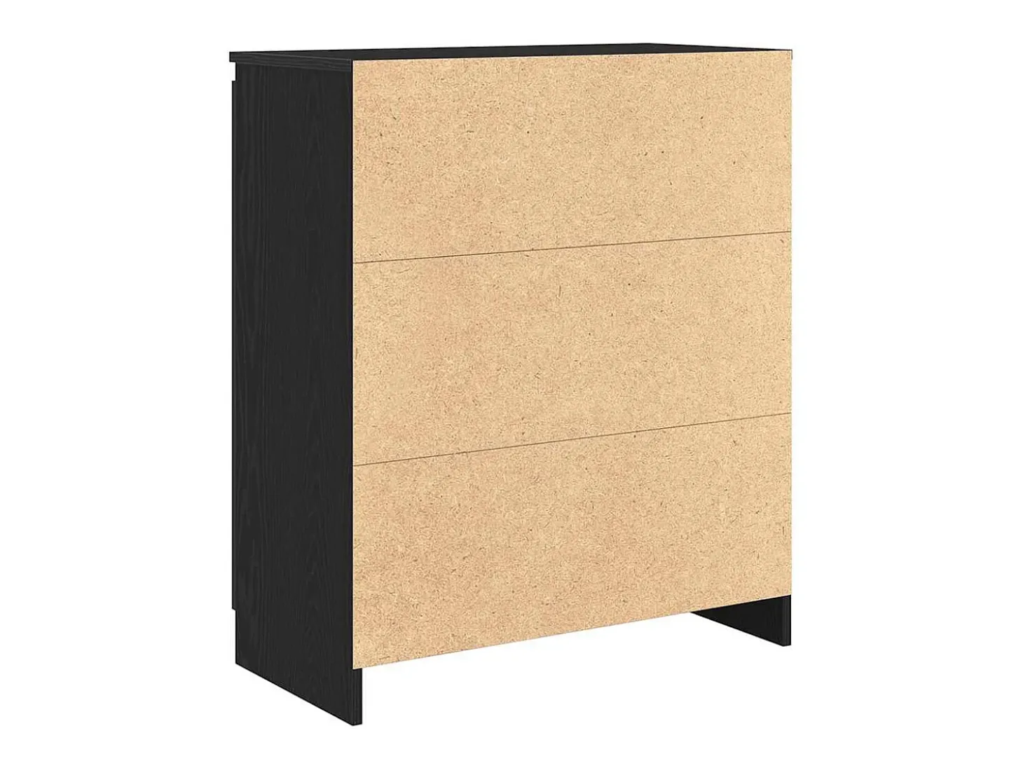Aparador con cajones roble negro 71x35x84 cm madera de ingeniería