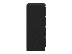 Aparador con cajones roble negro 71x35x84 cm madera de ingeniería