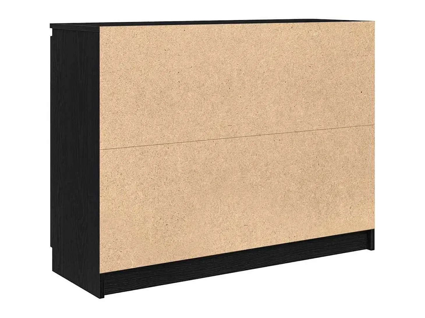 Aparador con cajones roble negro 100,5x35x76 cm madera de ingeniería