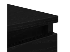 Aparador con cajones roble negro 37,5x35x99cm madera ingeniería