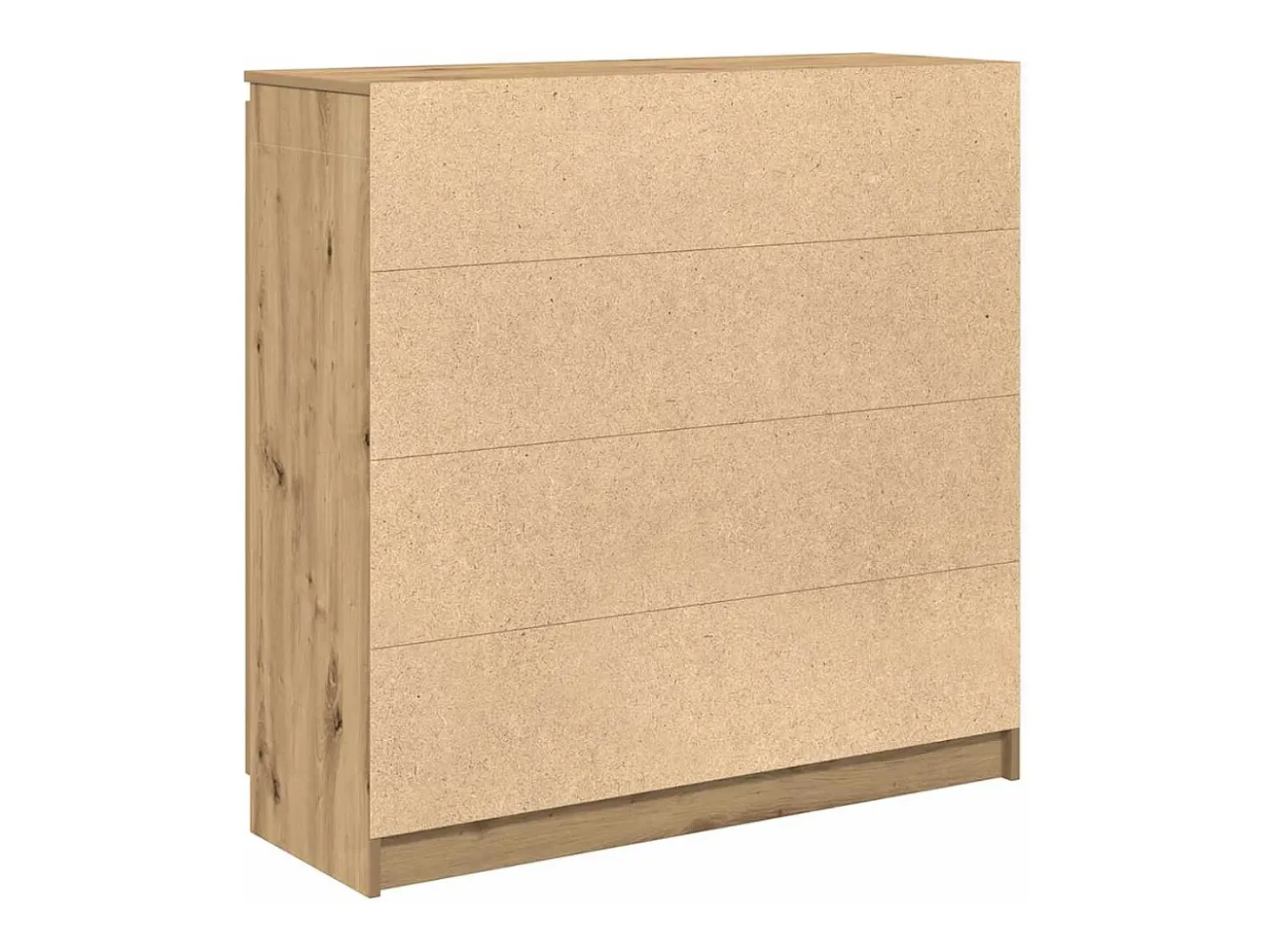 Aparador con cajones roble artesanal 100,5x35x98,5 cm
