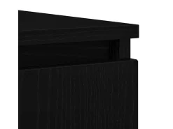 Aparador con cajones roble negro 100,5x35x98,5 cm madera de ingeniería