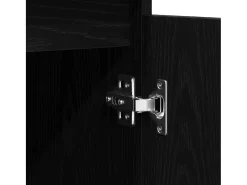 Aparador con cajones roble negro 100,5x35x98,5 cm madera de ingeniería