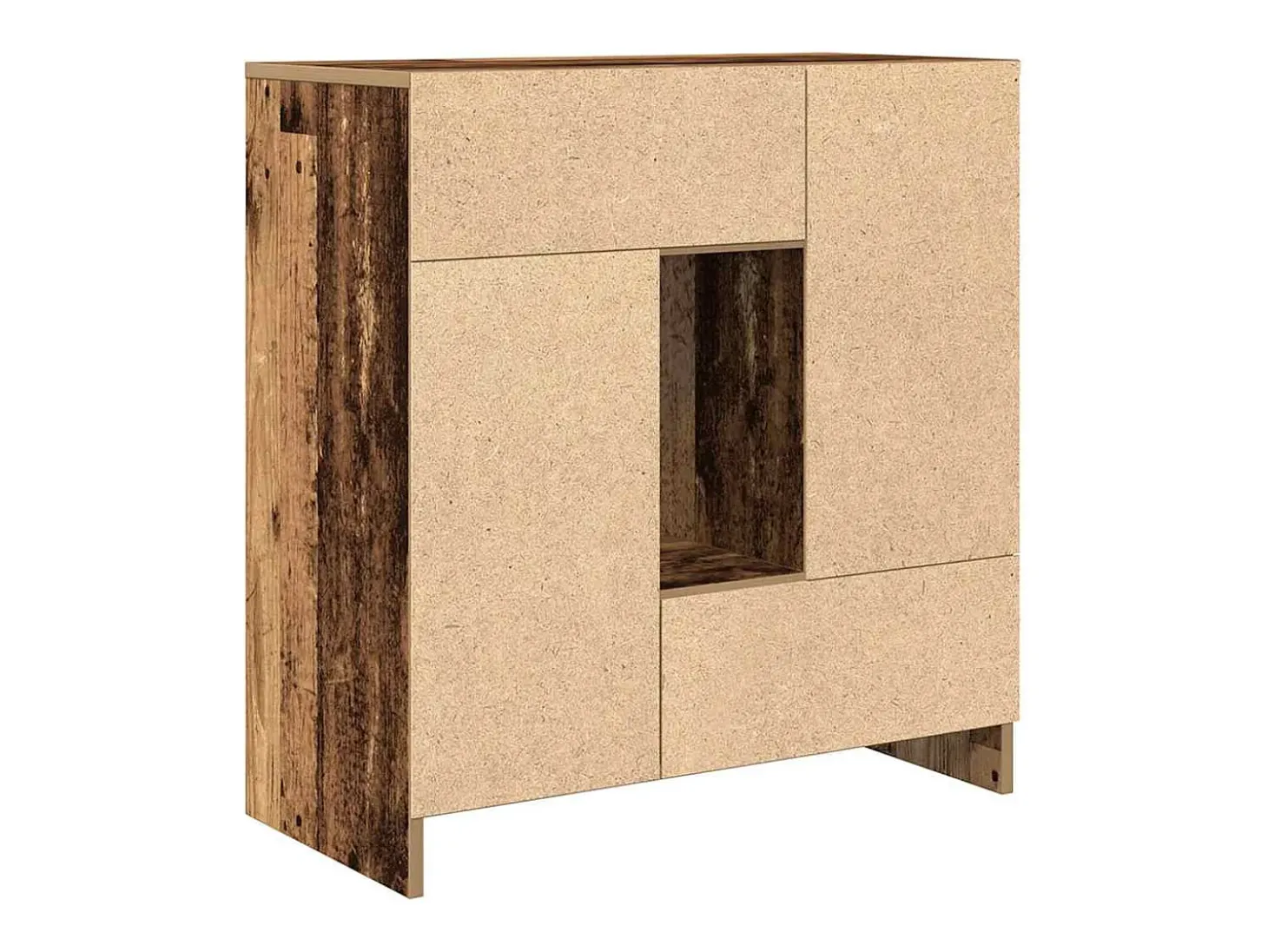 Aparador con cajones y puertas madera vieja 70,5x34x74,5 cm