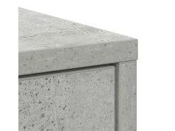 Aparador con cajones y puertas gris hormigón 73x31x90 cm