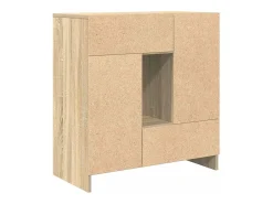 Aparador con cajones y puertas roble Sonoma 70,5x34x74,5 cm