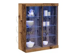 Aparador con iluminación LED en madera vieja 41x37x100 cm