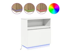 Aparador con LED Blanco 71x34,5x75 cm en Madera Necessary