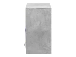 Aparador con LED gris hormigón 72x34x61 cm madera de ingeniería