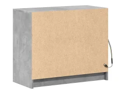 Aparador con LED gris hormigón 72x34x61 cm madera de ingeniería
