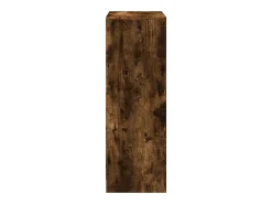 Aparador con LED madera ingeniería roble ahumado 72x34x100 cm