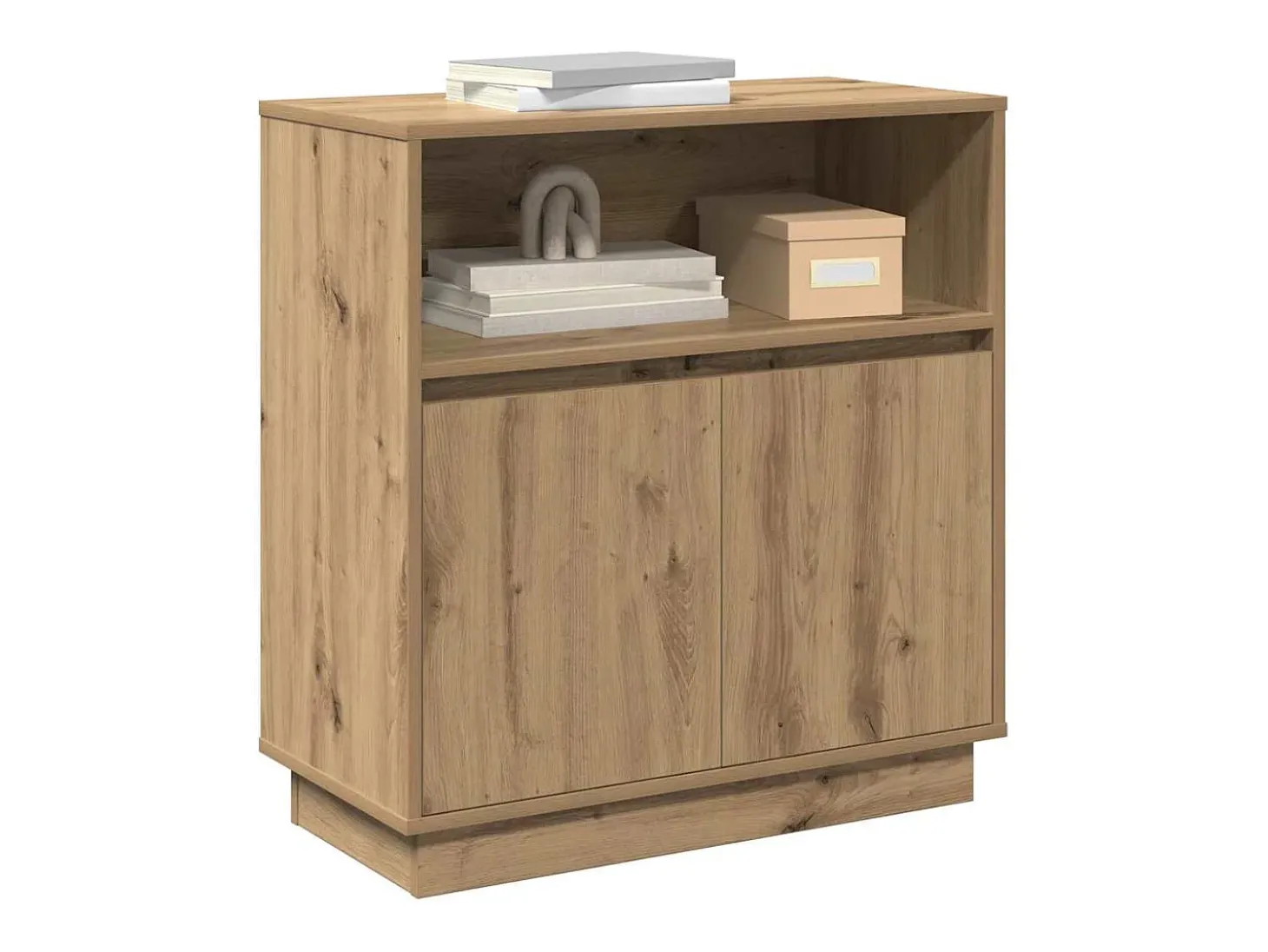 Aparador con LED Roble Artesano 71x34,5x75 cm Madera de ingeniería
