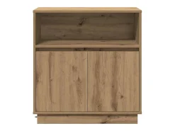 Aparador con LED Roble Artesano 71x34,5x75 cm Madera de ingeniería