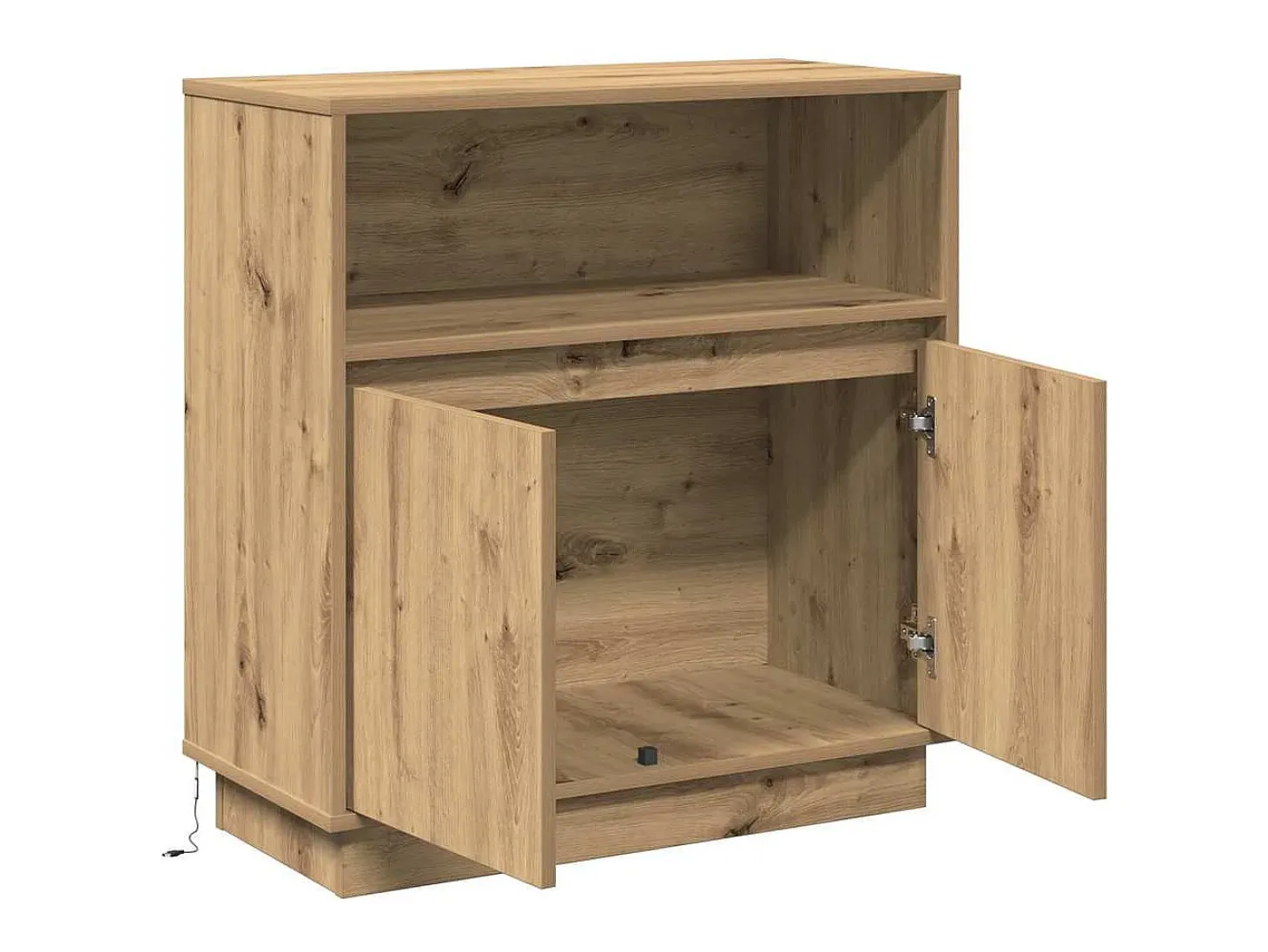 Aparador con LED Roble Artesano 71x34,5x75 cm Madera de ingeniería