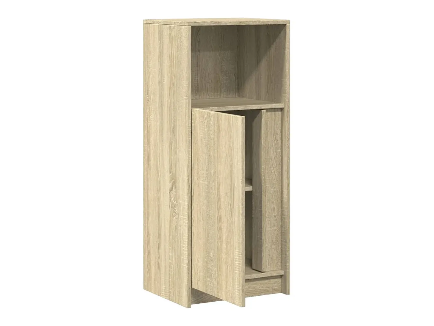 Aparador con LED roble Sonoma 42,5x34x100 cm madera de ingeniería