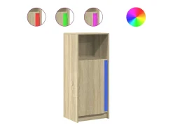 Aparador con LED roble Sonoma 42,5x34x100 cm madera de ingeniería