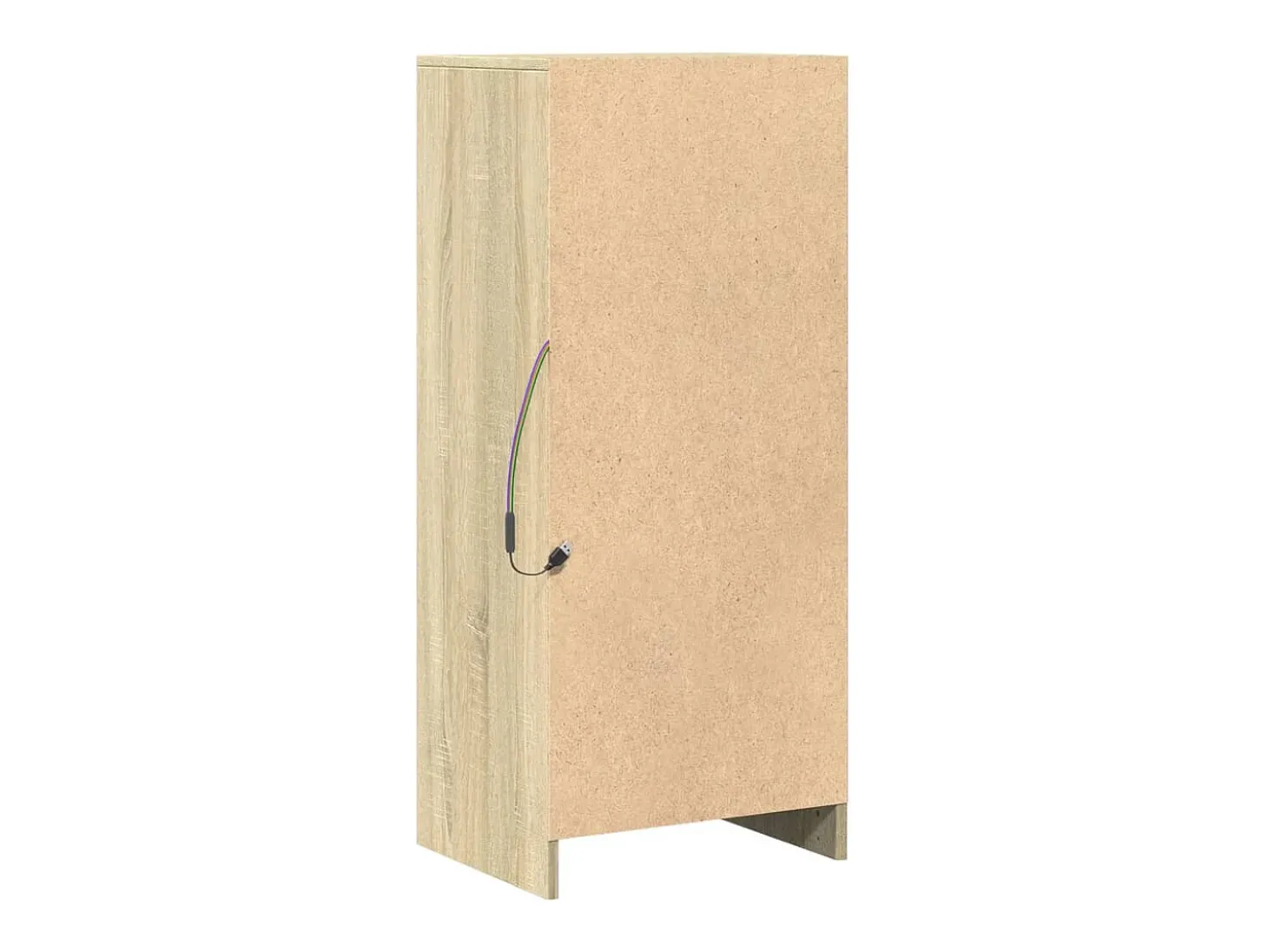 Aparador con LED roble Sonoma 42,5x34x100 cm madera de ingeniería