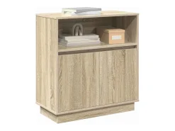 Aparador con LED Roble Sonoma 71x34,5x75 cm Madera reconstituida
