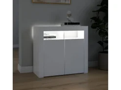 Aparador con luces LED blanco 80x35x75 cm