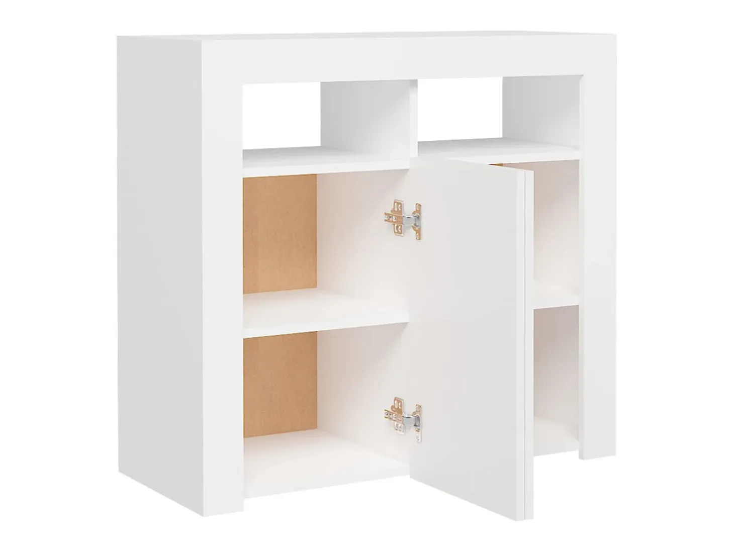 Aparador con luces LED blanco 80x35x75 cm