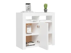 Aparador con luces LED blanco 80x35x75 cm