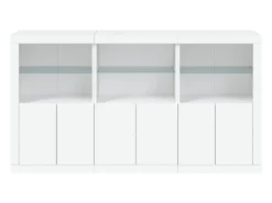Aparador con luces LED blanco 181,5x37x100 cm