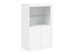 Aparador con luces LED blanco 181,5x37x100 cm