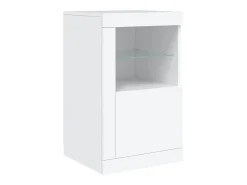 Aparador con luces LED blancas 142,5x37x67 cm
