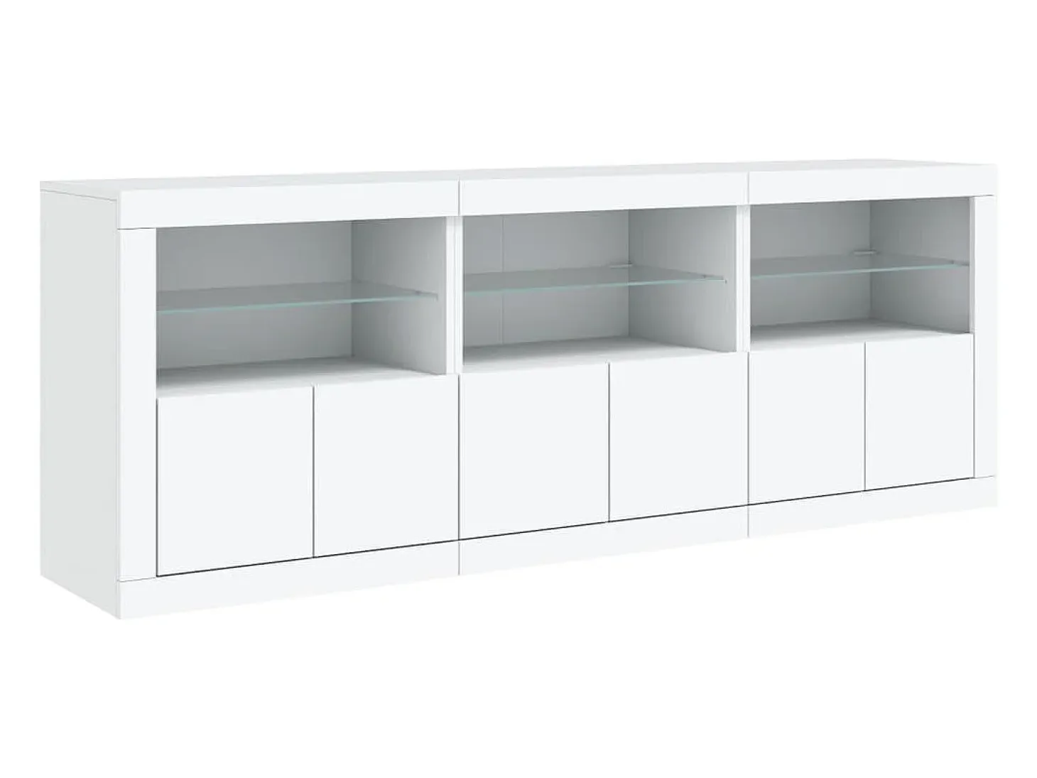 Aparador con luces LED blanco 181,5x37x67 cm ES585860