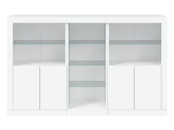Aparador con luces LED blanco 162x37x100 cm