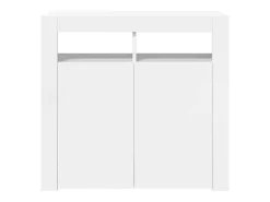 Aparador con luces LED blanco brillante 80x35x75 cm