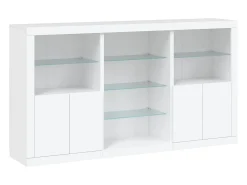 Aparador con luces LED blanco 181,5x37x100 cm ES538671