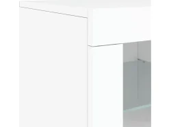 Aparador con luces LED blanco 202x37x67 cm