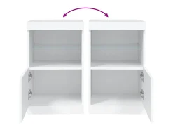 Aparador con luces LED blanco 41x37x67 cm