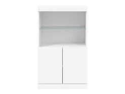 Aparador con luces LED blanco 60,5x37x100 cm