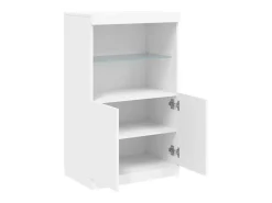 Aparador con luces LED blanco 60,5x37x100 cm